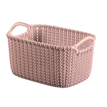 CURVER Knit XS taisnstūra uzglabāšanas grozs 3L 25x18x14 cm rozā
