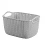 CURVER Knit Collection taisnstūra uzglabāšanas grozs 8L gaiši pelēks