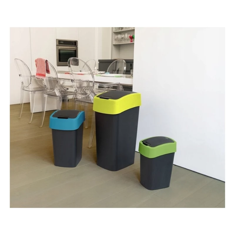 CURVER Flip Bin 25L atkritumu tvertne melna/dzeltena
