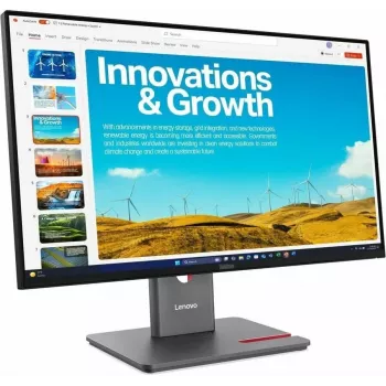 Lenovo ThinkVision P24qD-40 23,8 inch QHD IPS monitors ar USB-C 75W, HDMI, DP, regulējams augstums, melns monitors Lenovo Thinkvision P24QD-40