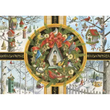 Ravensburger lielo gabalu puzle Singvögel im Winter (500 gabali)