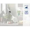 LEIFHEIT ProLine lāpstiņa ar neilona galvu un nerūsējošā tērauda rokturi, karstumizturīga līdz 160°C, mazgājama trauku mašīnā