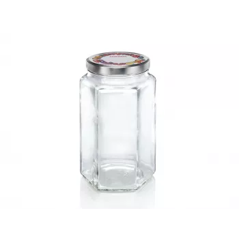 LEIFHEIT sešstūra stikla burka 1700 ml