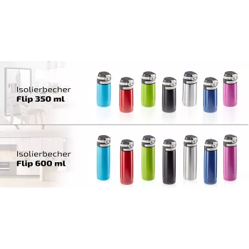 LEIFHEIT Termokrūze Flip 350 ml Sudraba