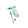 LEIFHEIT logu tīrītājs ar vakuumu Dry&Clean ar 43 cm Click System rokturi, elektriskais logu vakuums, balts/tirkīza