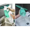 LEIFHEIT logu tīrītājs ar vakuumu Dry&Clean ar 43 cm Click System rokturi, elektriskais logu vakuums, balts/tirkīza