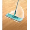LEIFHEIT Clean Twist XL 42 cm īpaši mīksts mikrošķiedras plakanās mopa komplekts ar centrbēdzes izgriešanas sistēmu un teleskopisku rokturi, zaļš/tirkīza