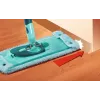 LEIFHEIT Clean Twist XL 42 cm īpaši mīksts mikrošķiedras plakanās mopa komplekts ar centrbēdzes izgriešanas sistēmu un teleskopisku rokturi, zaļš/tirkīza