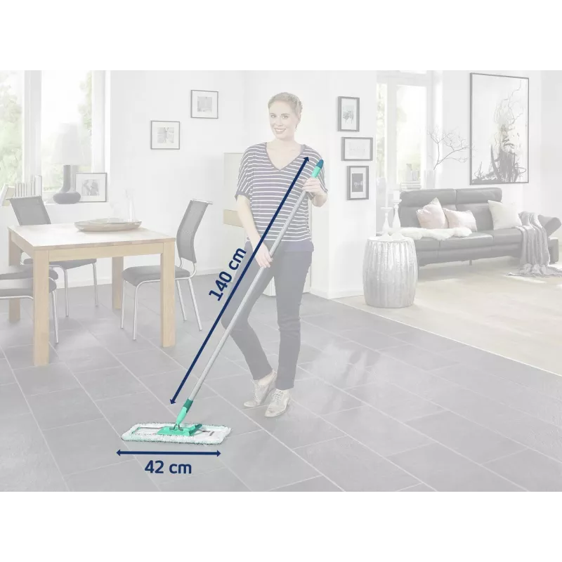 LEIFHEIT Profi XL Micro Duo grīdas tīrītājs ar tērauda rokturi, 42 cm