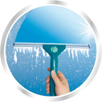 LEIFHEIT Classic logu tīrītājs ar teleskopisku rokturi 100-155 cm, 33 cm tīrītājs, bez svītrām, zaļš/balts