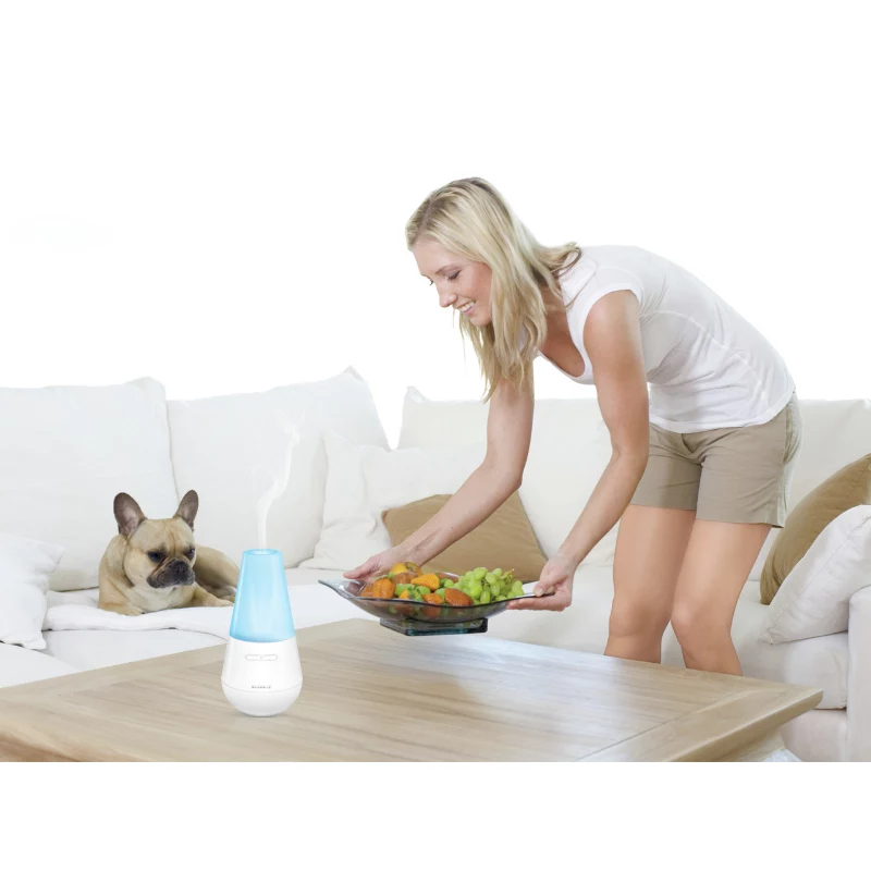 SOEHNLE Air Aromatizator Valencia ultraskaņas aromāta difuzors, 100 ml tvertne, darbības laiks līdz 4 h, balts/sudraba
