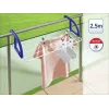 LEIFHEIT Classic pakarināmais veļas žāvētājs 25 | 25 m žāvēšanas garums | Uz grīdas stāvošs spārnotais žāvētājs | Pārklāts tērauds un plastmasa | Balts/zils | Iekštelpām/ārtelpām