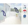 LEIFHEIT Classic 70 drēbju žāvētājs, 7 līnijas, 7 m žāvēšanas garums, salokāms spārnu žāvētājs, balts/zils