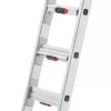 Hailo Master S120 Pro alumīnija drošības pakāpiens, 3 pakāpieni, 150 kg slodze, salokāms, ar daudzfunkciju paplāti