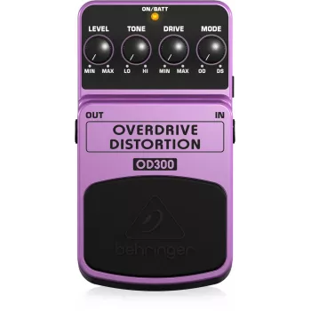 Behringer OD300 Overdrive/Distortion efektu pedālis violets, melns