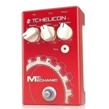 TC Helicon Mic Mechanic 2 vokālo efektu pedālis ar reverb, echo, pitch correction un Adaptive Tone