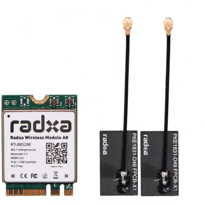 RADXA RA007-A8 M.2 WiFi 6 un Bluetooth 5.2 bezvadu modulis (Intel AX200)