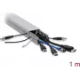 Delock kabeļu kanāls 50 x 30 mm, 1 m, pelēks, ar spraugām, PVC, RAL 7030