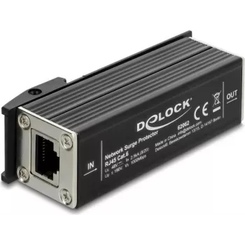 Delock Tīkla pārsprieguma aizsargs RJ45 DIN sliedes stiprinājums