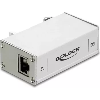 Delock Tīkla pārsprieguma aizsargs RJ45 10G DIN sliedes stiprinājums