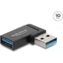 Delock USB 10 Gbps Type-A vīriešu uz sieviešu adapteris, kreisais leņķis