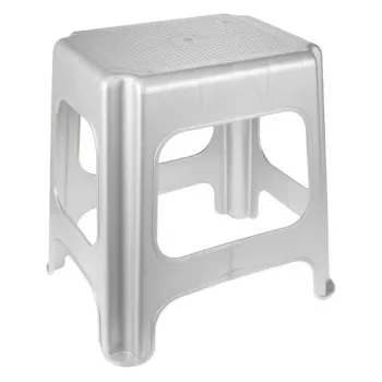 KEEEPER Maxi Max pakāpiena soliņš, gaiši sudraba, 41 x 33,5 x 42,5 cm, 150 kg slodze, neslīdošs, sakraujams