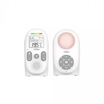 Chillax CB260 DECT digitālais audio mazuļa monitors ar divvirzienu saziņu, temperatūras sensoru, nakts gaismiņu, šūpuļdziesmām un vibrācijas signālu – balts