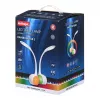 Activejet AJE-RAINBOW 2 LED galda lampa ar RGB pamatni, elastīgu roku, regulējamu spilgtumu, skārienjutīgu vadību, 7W galvenā gaisma, 350lm, 2800K-6500K, melna