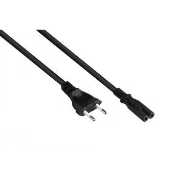 Kabelmeister Euro barošanas kabelis Type C uz C7/Euro 8 ligzdu, 10m, melns, 0.75mm²