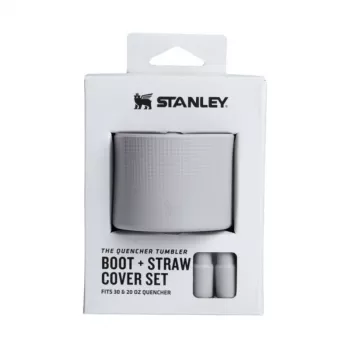 STANLEY 2 aizsarguzmavu un salmiņu vāciņu komplekts termokrūzēm 0,89L/0,59L The Quencher Boot + Straw Topper gaiši pelēks