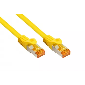 KABELMEISTER RJ45 tīkla kabelis Cat.7 neapstrādāts kabelis, ļoti elastīgs TPE apvalks, bez halogēniem, dzeltens, 7,5m