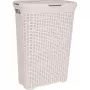 CURVER Style 40L veļas grozs ar rotangpalmas efektu, krēmkrāsā, 44,8 x 26,5 x 61,5 cm