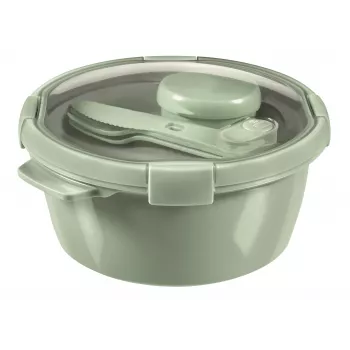 CURVER Pārtikas trauks pusdienu komplekts apaļš 1.6L Smart Eco To Go Ø22x10cm gaiši zaļš