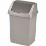 CURVER Click-it 50L atkritumu tvertne ar pedāli 38,5x33,5x63,5cm Sudraba