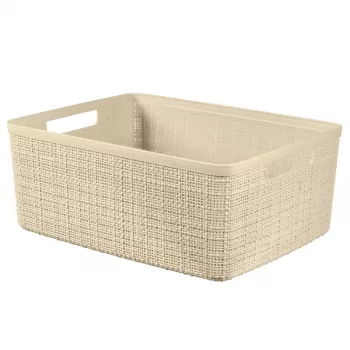 Curver grozs Jute M 12L 36x28x15cm Krēmkrāsa