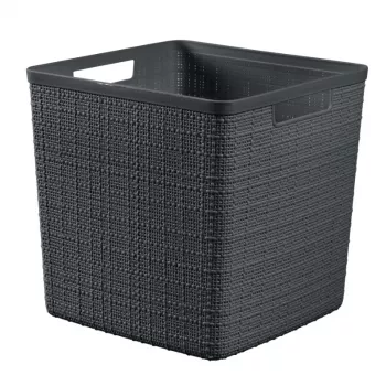 CURVER Grozs Jute Square 17L 28x28x27cm Tumši pelēks