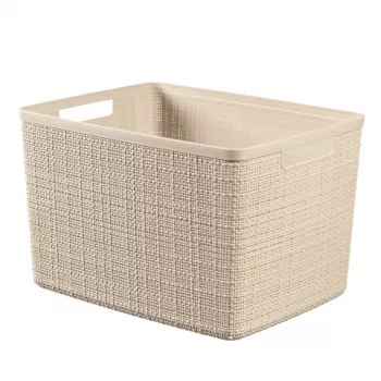 CURVER Grozs Jute L 20L 36x28x23cm Krēmkrāsas