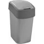 CURVER Flip Bin 9L atkritumu spainis sudraba/pelēks