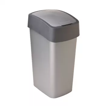 CURVER Flip Bin 45L atkritumu spainis sudraba/pelēks
