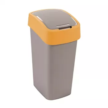 CURVER Flip Bin 45L atkritumu tvertne sudraba/dzeltena