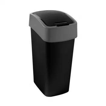 Curver Flip Bin 45L atkritumu tvertne melna/sudraba