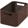 CURVER KIS Style S uzglabāšanas kaste 7,2L tumši brūna pīts rata efekts 28,5x19,4x13cm