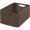 Curver Style Box M 38,6 x 28,7 x 17 cm tumši brūna uzglabāšanas kaste ar vāku
