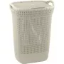 Curver Knit 57L veļas grozs ar vāku, balts