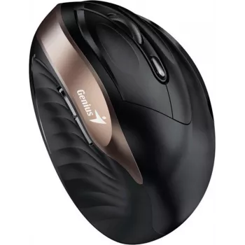 UNITEK Genius Ergo 8250S bezvadu ergonomiskā pele melna-zelta 1600DPI