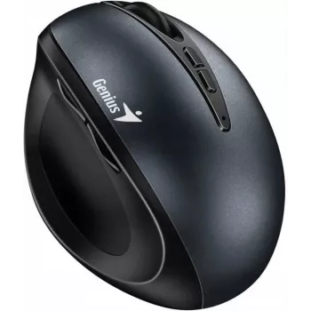 UNITEK Genius Ergo 8300S bezvadu ergonomiskā pele, 1600 DPI, melna/pelēka