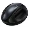 UNITEK Genius Ergo 8300S bezvadu ergonomiskā pele, 1600 DPI, melna/pelēka