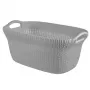 Curver Knit 40L veļas grozs gaiši pelēks