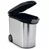 CURVER Pet Life 35L hermētisks mājdzīvnieku barības uzglabāšanas trauks ar riteņiem, sudraba krāsā, ietilpina 12kg sausās barības, bez BPA plastmasas