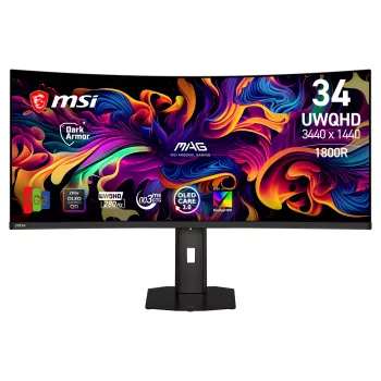 MSI 34 collu QD-OLED UWQHD 280Hz izliekts spēļu monitors (9S6-3DE39T-003)